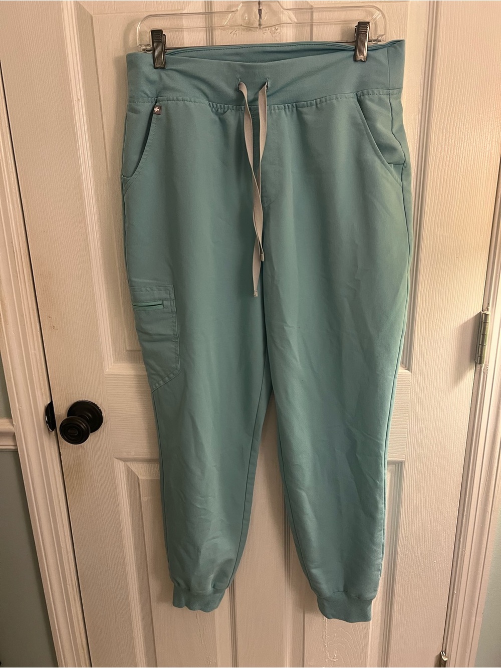 FIGS Light Teal Drawstring Jogger Pants